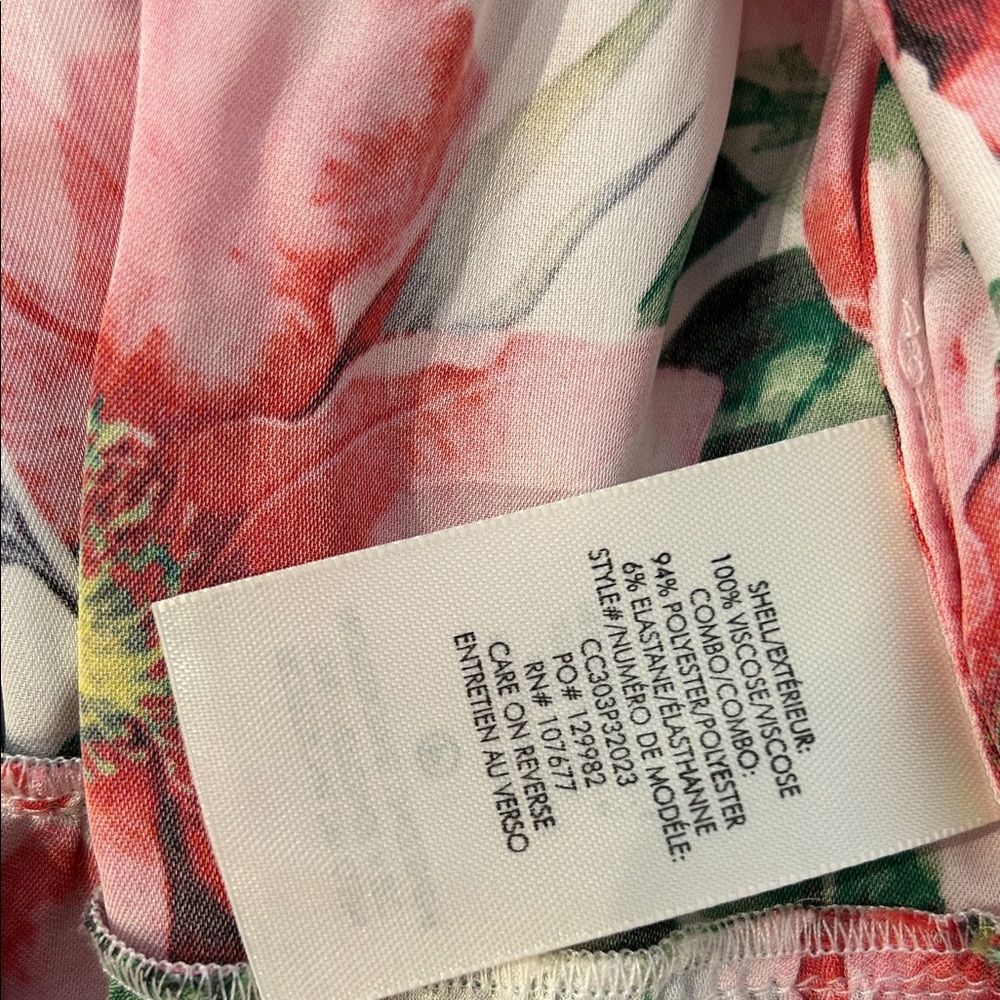 Alice + Olivia Red and Green Floral Blouse - Picture 8 of 8